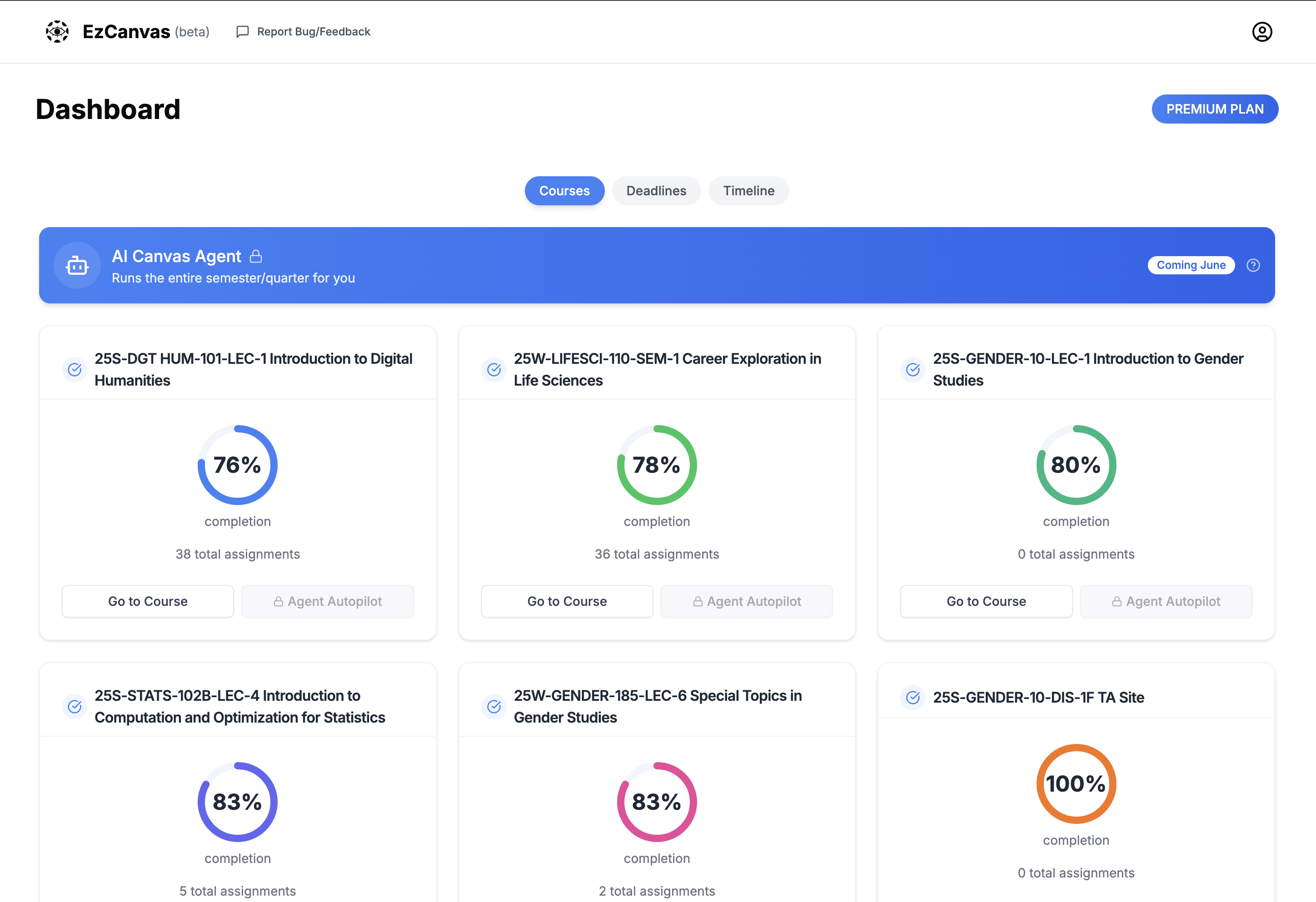 Dashboard Interface