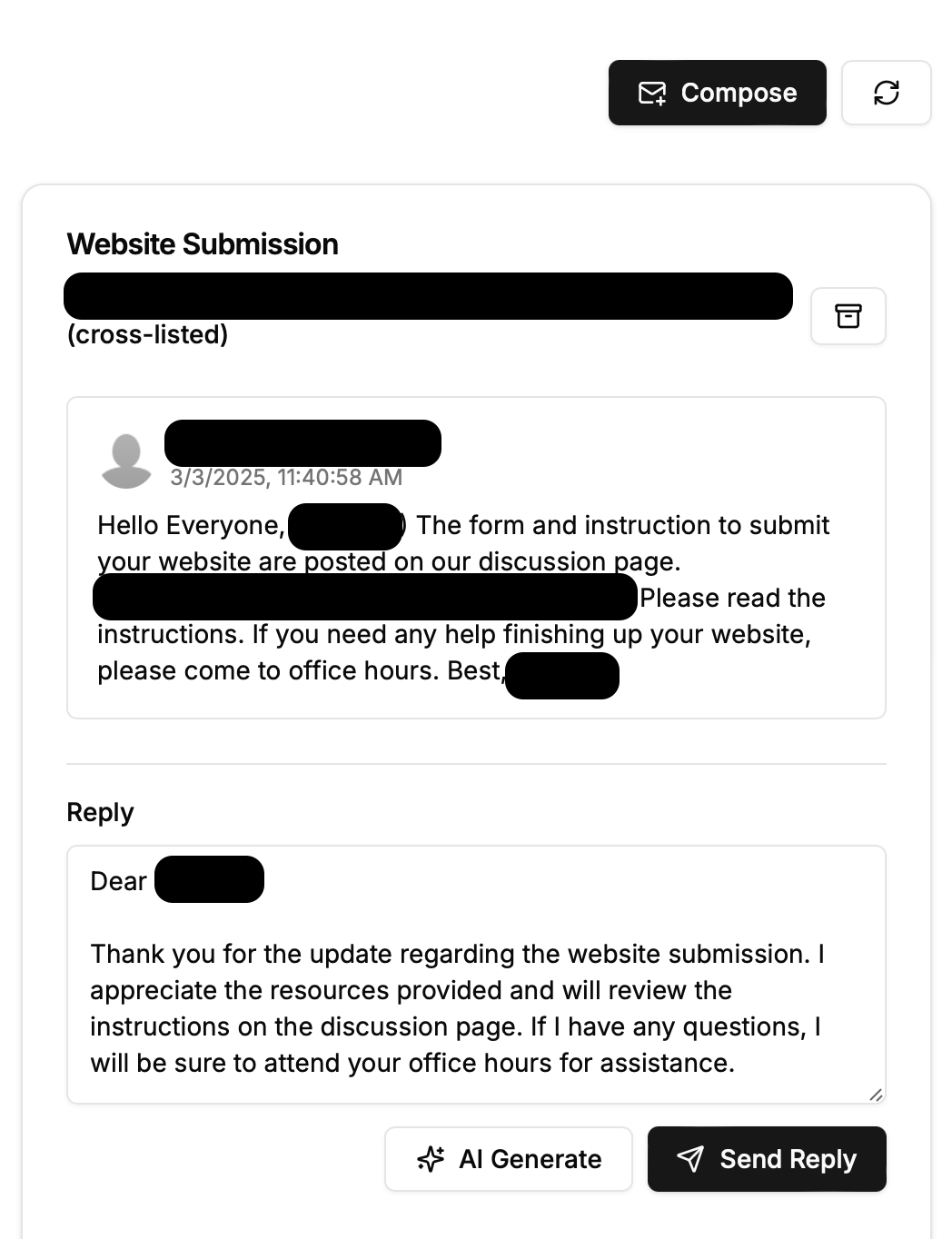 Email Assistant Interface